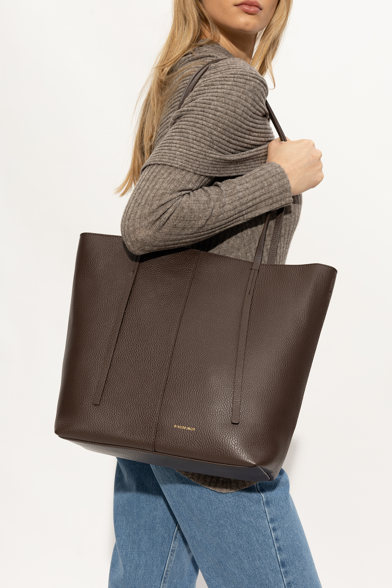 Brown Abilso shopper bag By Malene Birger GenesinlifeShops